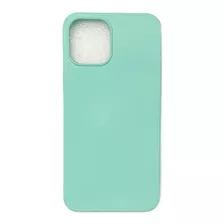 Carcasa Silicona Para iPhone 12 Pro Max Color Verde Menta