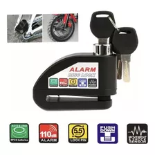 Trava Cadeado Disco Alarme Freio Moto Bike Antifurto