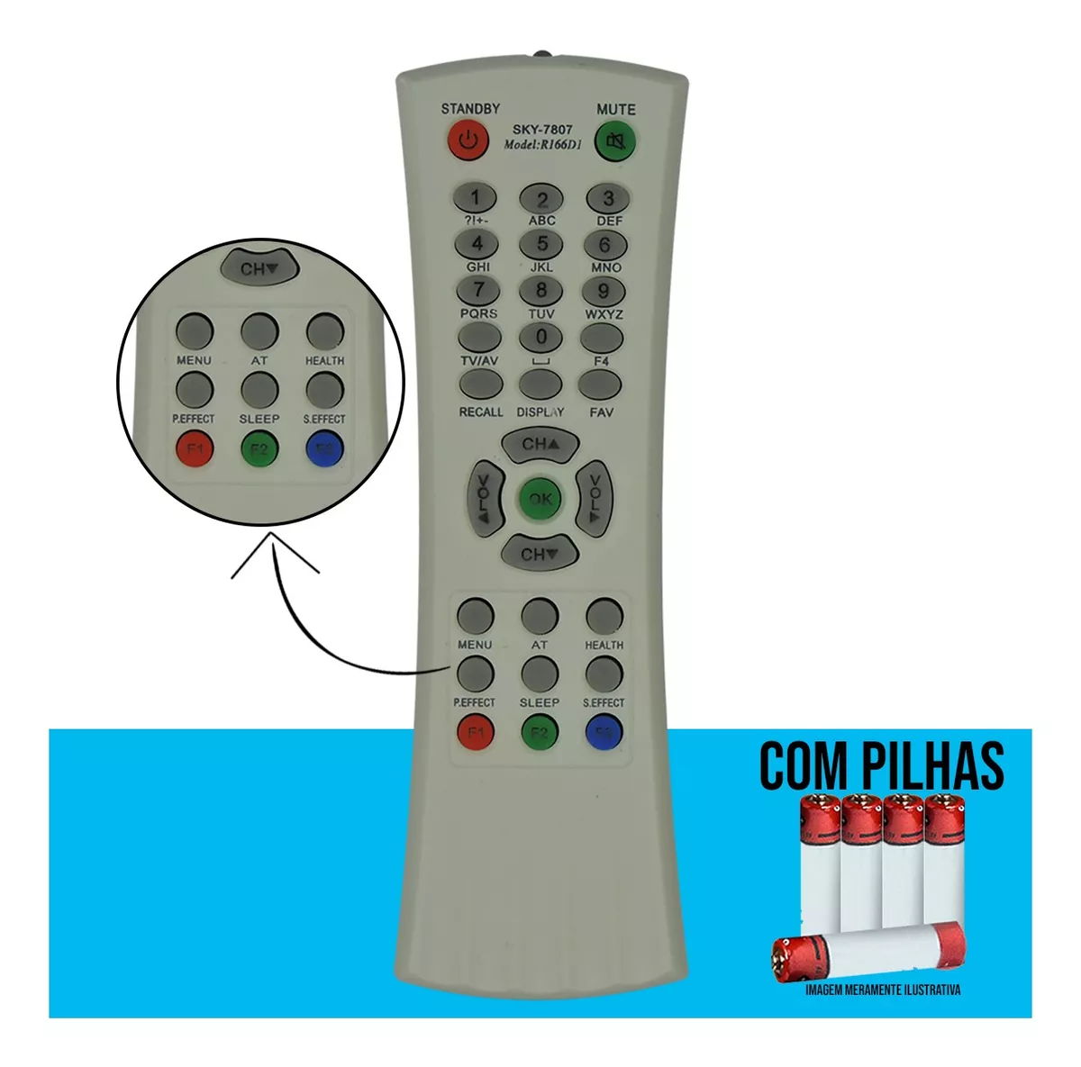 Controle Remoto Para Tv Philco Botão Display Ph14d