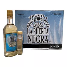 Caja Tequila La Puerta Negra Joven 750ml Con Ánfora 250ml