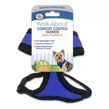 Arnés Para Perros Four Paws Comfort Control Azul Extrapequeñ