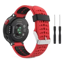 Pulseira Para Smartwatch Luxurier Para Forerunner 235 735xt Pulseira Para Relógios Monitor Smartwatch Vermelha/preta