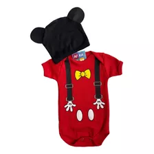 Body Bebê Mickey Com Toca Mesversario Tematico