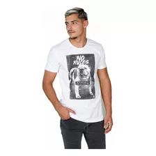 Remera Manga Corta Estampada No Rules Dog Rever Pass