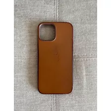 Funda Cuero Leather Case Marron Original iPhone 12 Pro Max
