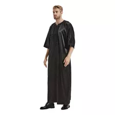 Vestido De Satén Jubba Thobe Abaya Para Hombre Musulmán De E