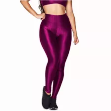 Calça Legging Poliamida Cintura Alta/ Tecido Brilhoso 3d