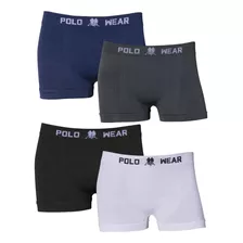 Kit 4 Cuecas Infantil Boxer Microfibra sortido Polo Wear 