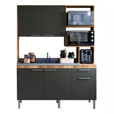 Mueble Cocina Compacta 150+mesada Inox Premium La Tentación