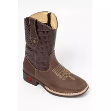 Bota Country Texana Infantil Marrom Masculina Menino 297