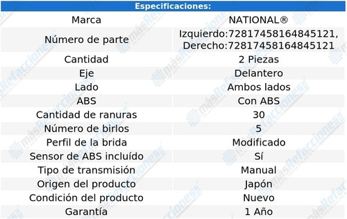 Par De Mazas Delanteras Tc De 2011 A 2016 National Foto 4