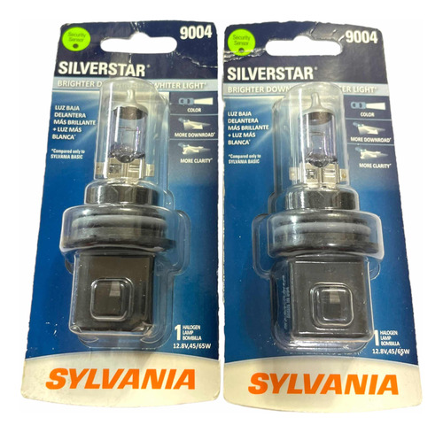 Set 2x Foco Halgeno Osram Sylvania Silverstar 12v Hb1 9004 Foto 3