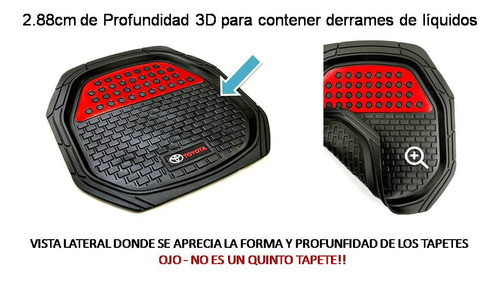 Tapetes 4pz Charola 3d Logo Toyota Tacoma 1995 A 2003 2004 Foto 5