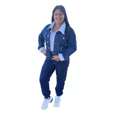 Jaqueta Jeans Feminina Punho Gola Peludo Casaco Frio Pelúcia