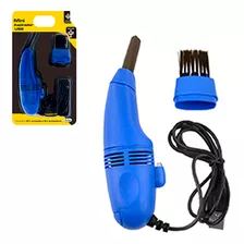 Mini Aspirador De Po Pequenas Areas Via Usb Portatil Azul