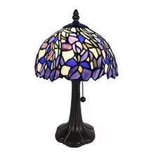 Amora Lighting Am1076tl08b Lampara De Mesa Tiffany Multicolo