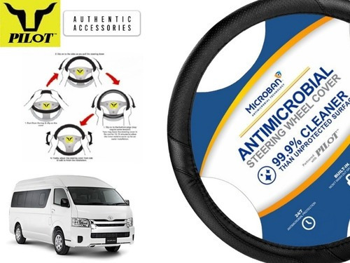 Funda Cubrevolante Negro Antimicrobial Toyota Hiace 2019 Foto 2