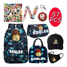 Mochila Roblox Con Estuche, Lonchera Juego De 57 Piezas