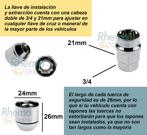 Birlos Tuercas De Seguridad Chevrolet Equinox 2018 A 2021 Foto 5