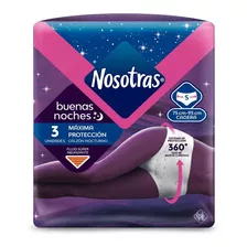 Calzon Nocturno Nosotras Maxima Proteccion Talla S 3 Un