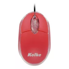 Mouse Optico Usb Kolke Luminoso Ideal Pc Notebook Colores Color Rojo