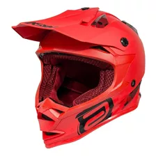 Capacete Moto Cross Asw Fusion Solid Vermelho Fosco Fxm