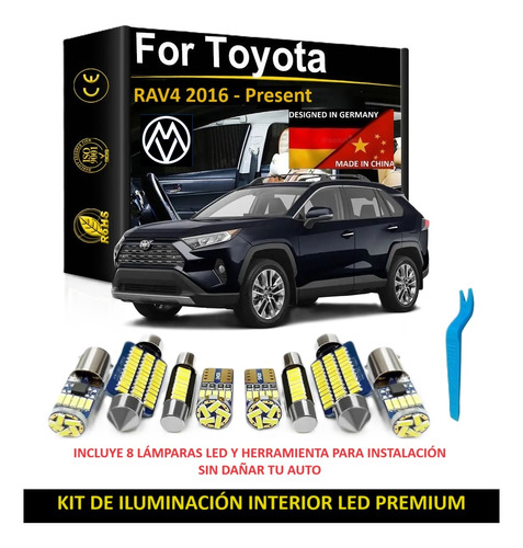 Kit Iluminacin Interior Premium Led Toyota Rav4 2016 - 2024 Foto 2