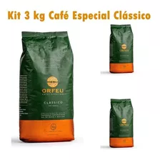 Kit Café Especial Torrado Em Grão 3kg Orfeu Clássico Prêmio