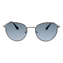 Lentes De Sol - Persol Po 2445s_108 Silver Metal Oval Sungla