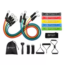 Kit Elástico Extensor Tubing Pro 12 Peças E 5 Mini Bands 