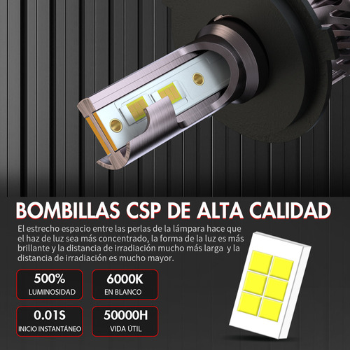 11000lm 9003 H4 Kit De Faros Led Luz Alta Y Baja Para Dodge Foto 4