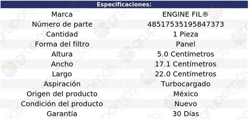 Filtro De Aire Engine Fil B200 L4 2.0l 2006 A 2011 Foto 2