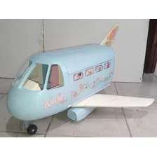 Avião Antigo Da Barbie Mattel 1999 Grande Asas + Trem Pouso 