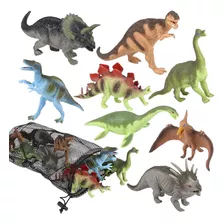 Surtido De Figuras De Dinosaurios Bolsa De Malla, Paque...