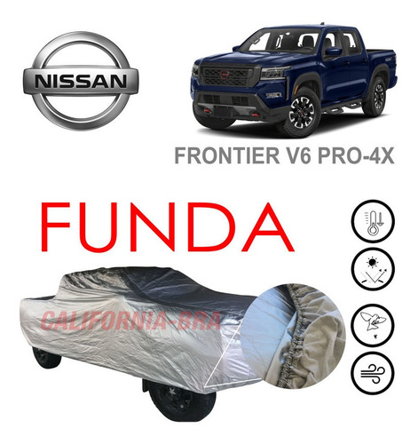 Funda Cubierta Lona Cubre Nissan Frontier V6 Pro 4 X 2024 Foto 2