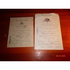 Lote De 6 Documentos Masonicos Titulos,documentos.etc.