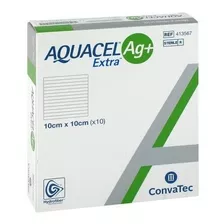 Curativo Aquacel Convatec Extra Ag+ Estéril 10cmx10cm 10und 