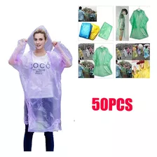 50 Ponchos Desechables Para Lluvia, Impermeable