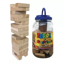 Jogo Torre Equilíbrio Brinquedo Madeira Estilo Jenga Junges