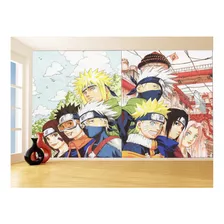 Adesivo De Parede Anime Naruto Mangá Personagens 9,5m² Nrt25