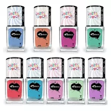 Esmaltes Cremoso Amolece Coleção Cores & Doces Kit 9 Cores