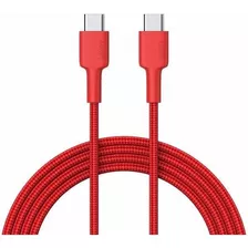 Cable Pd Trenzado Usb Tipo C A Usb Tipo C (rojo)