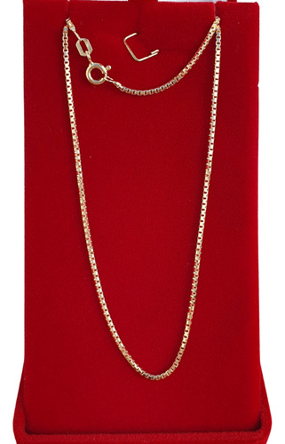 Corrente Colar Cordão Veneziano De Ouro Amarelo 18k 750 42cm Amarelo