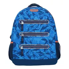 Mochila Grande Escolar Chenson Primaria Niño Dinosaurio Rex Byko Co64749-9 Color Azul