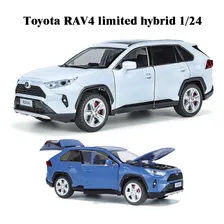Toyota Suv Rav4 Limited Hybrid Miniatura Metal Coche 1/24