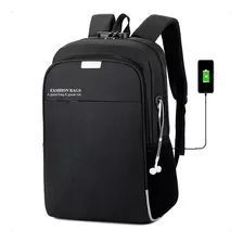 Mochila Anti Furto Notebook Reforçada Usb Aux Fone Ouvido Co