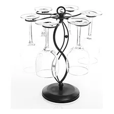 Mygift Soporte De Copa De Vino De Encimera De Metal Negro Co