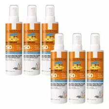 Combo X6 La Roche Anthelios Dermopediátrico Fps50 Spray200ml