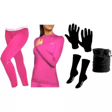 Conjunto Termico Alpina + Guantes + Cuello + Medias Pp - Sti