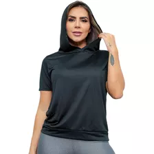 Camisa Fitness Capuz Academia Conforto Seca Rápido 